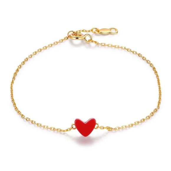 Jewelry - 🌟HP🌟Adorable 925 Heart Bracelet/Anklet